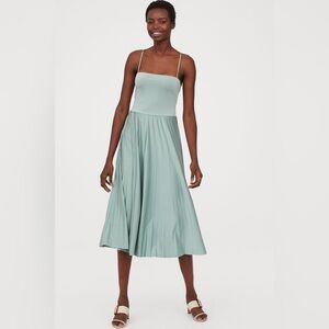 H&M Elegant Mint Green Midi Dress